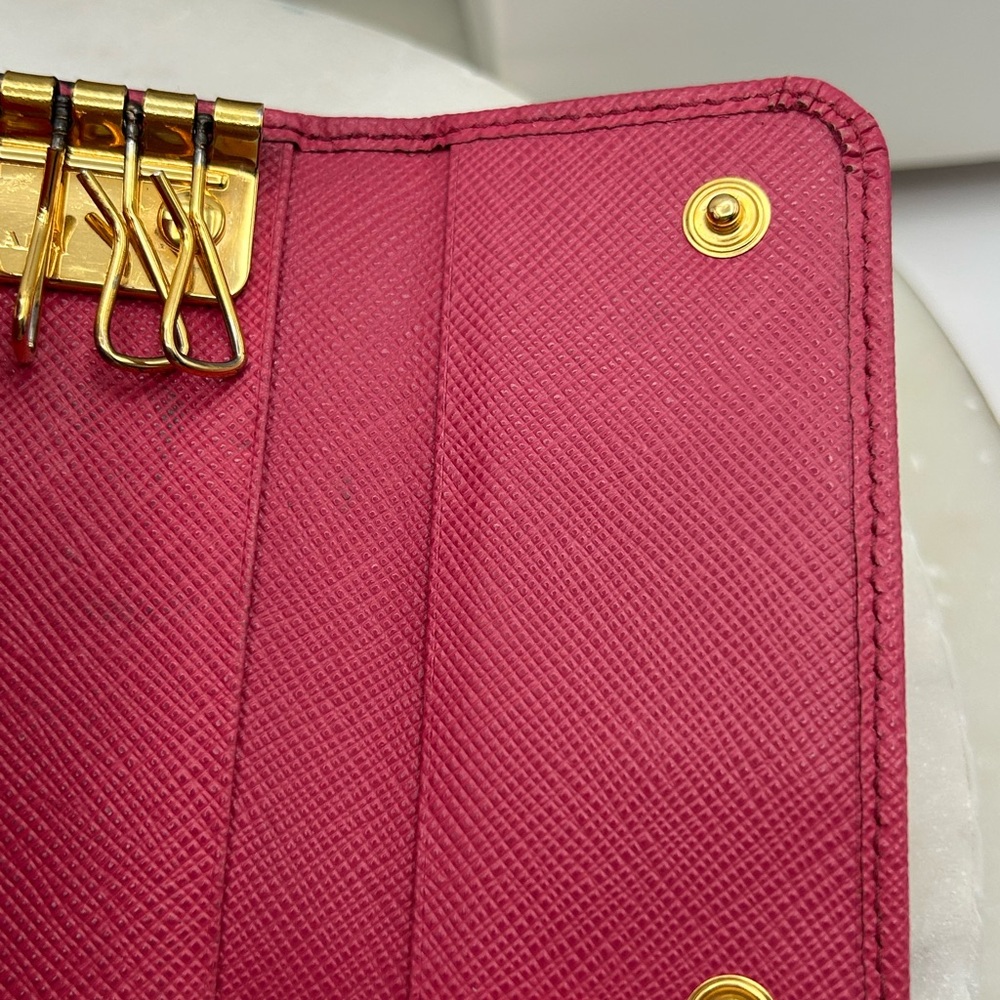 Prada authentic Pink Bow Key Holder Wallet - Picture 8 of 9